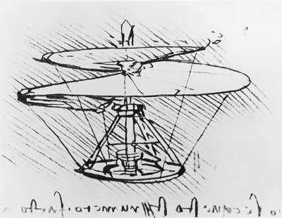 Detail of a Design for a Flying Machine by Leonardo da Vinci